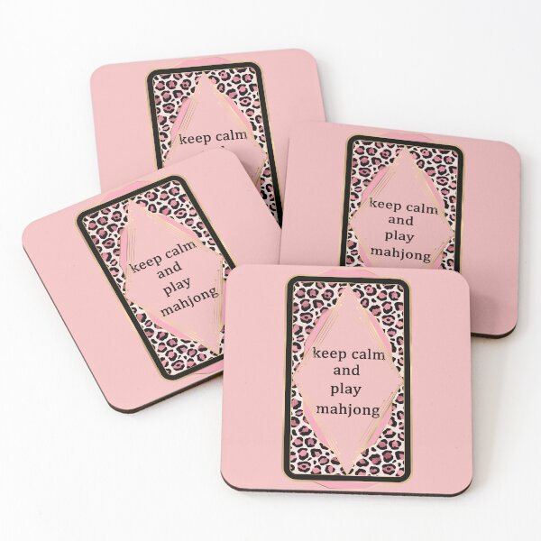 Item preview, keep calm and play mahjong - in leopard pattern frame designed and sold by EmeraldeaArt.
