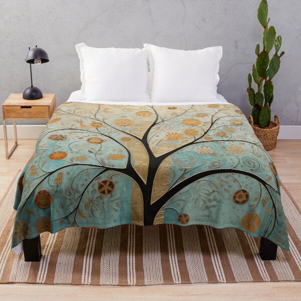 Item preview, Golden tree with orange flowers designed and sold by celiacreatec.