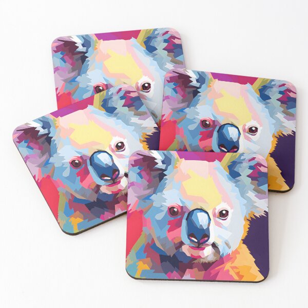 Artikelvorschau, Koala-Porträt. Tier bunt. Tierkissen. entworfen und verkauft von formform.