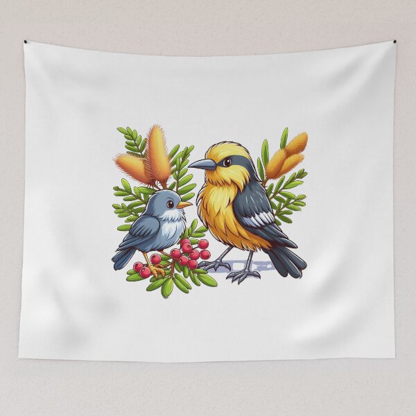 Item preview, Wattle and Bird: A Wattle and bird Complements the Beauty of Flowers designed and sold by Digital Dreams Arts.