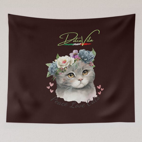 Item preview, Funny Cat Dolcevita designed and sold by Riccapaint78.