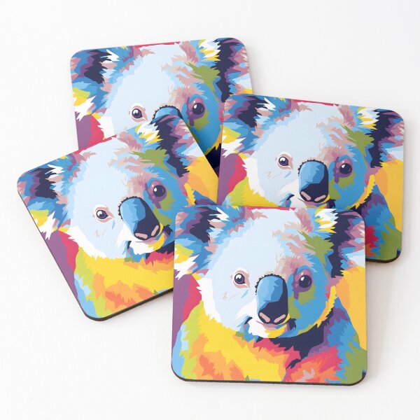 Artikelvorschau, Koala-Porträt. Tier bunt. Tierkissen. entworfen und verkauft von formform.