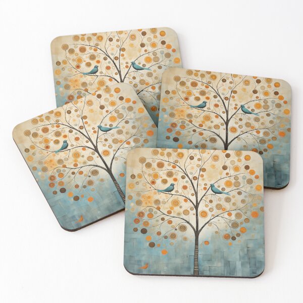 Item preview, Tree with colored circles and birds designed and sold by celiacreatec.