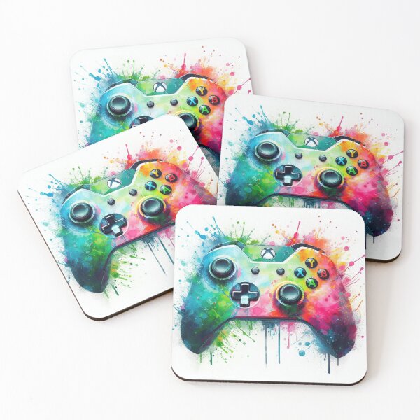 Item preview, Xbox controler gaming watercolor 3 designed and sold by Dominika Farkašová.