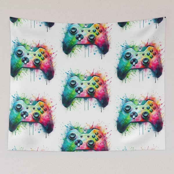Item preview, Xbox controler gaming watercolor 3 designed and sold by Dominika Farkašová.