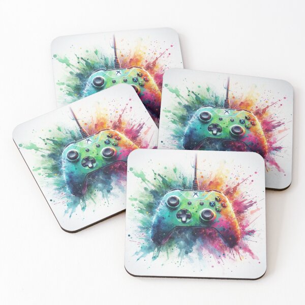 Item preview, Xbox controler gaming watercolor 4 designed and sold by Dominika Farkašová.