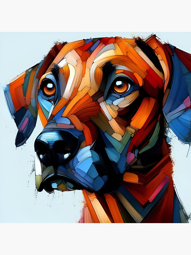 Thumbnail 7 of 7, Framed Art Print, Expressive Rhodesian Ridgeback Design designed and sold by PawspectCreate.