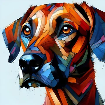 Artwork thumbnail, Expressive Rhodesian Ridgeback Design by PawspectCreate