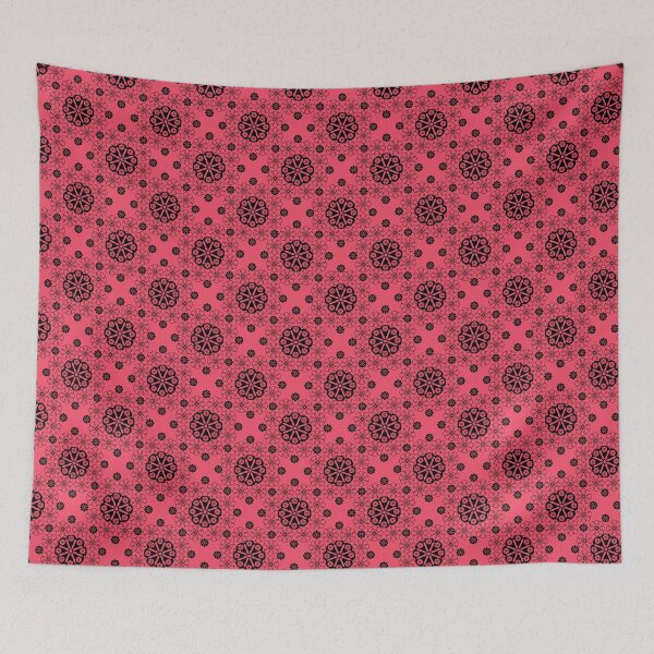Item preview, Openwork coral black floral pattern designed and sold by fuzzyfox.