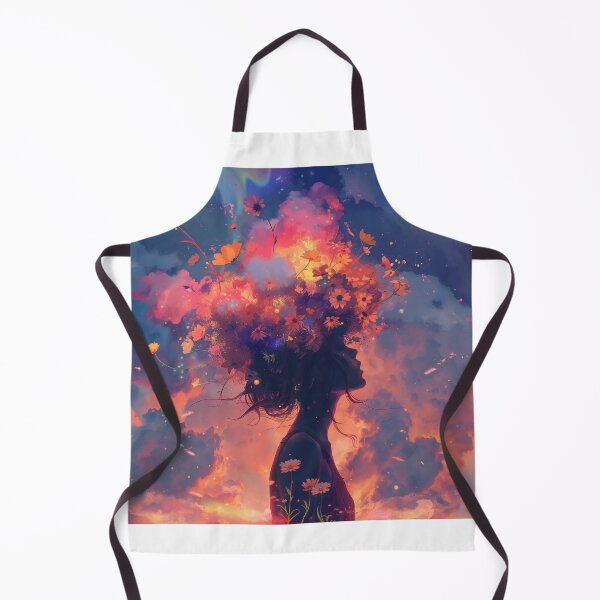 Item preview, Flower Head on Burning Clouds designed and sold by ArtGentle.