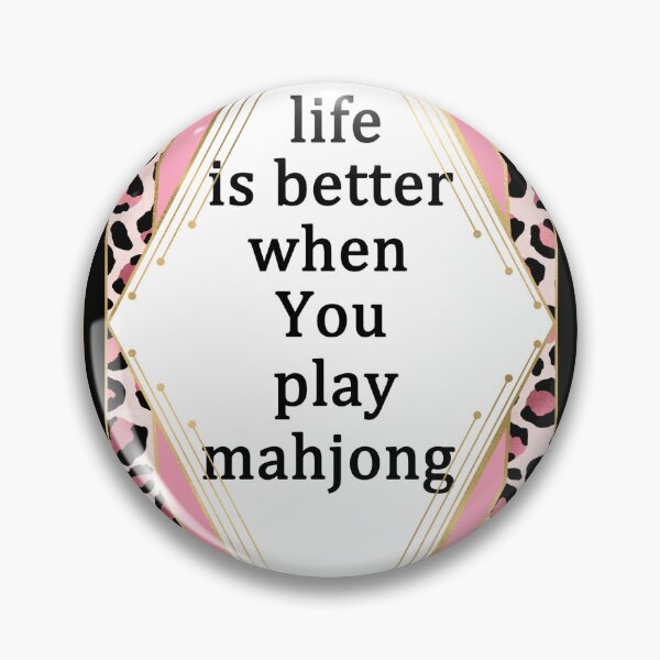 Item preview, life is better when You play mahjong - in leopard pattern frame designed and sold by EmeraldeaArt.