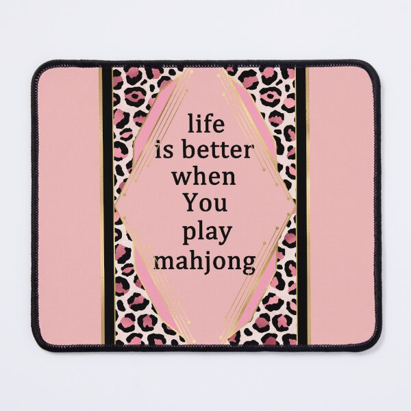 Item preview, life is better when You play mahjong - in leopard pattern frame designed and sold by EmeraldeaArt.