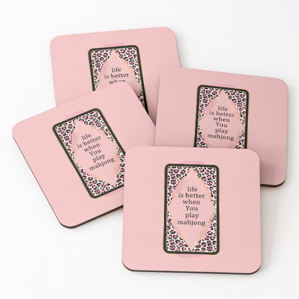 Item preview, life is better when You play mahjong - in leopard pattern frame designed and sold by EmeraldeaArt.