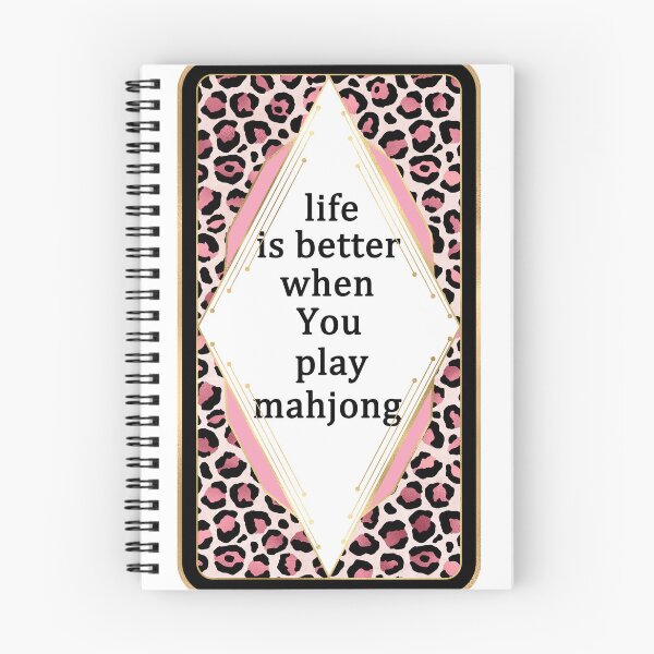Item preview, life is better when You play mahjong - in leopard pattern frame designed and sold by EmeraldeaArt.