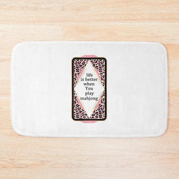 Item preview, life is better when You play mahjong - in leopard pattern frame designed and sold by EmeraldeaArt.