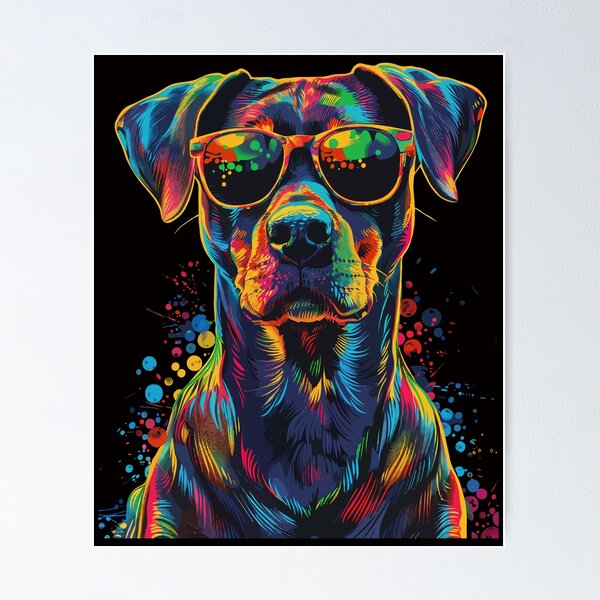 Item preview, Catahoula Leopard Dog wearing Sunglasses Pop Art Design  designed and sold by adsman68.