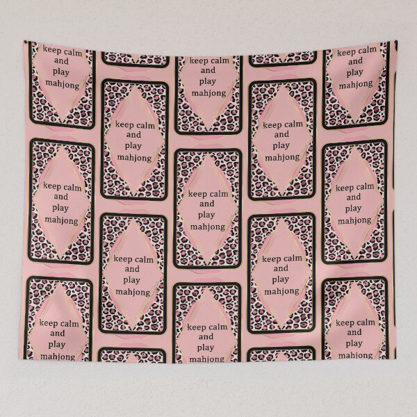 Item preview, keep calm and play mahjong - in leopard pattern frame designed and sold by EmeraldeaArt.