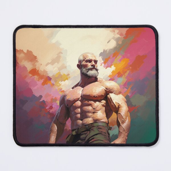 Item preview, Bodybuilder Oil Painting designed and sold by BeautyofMasc.