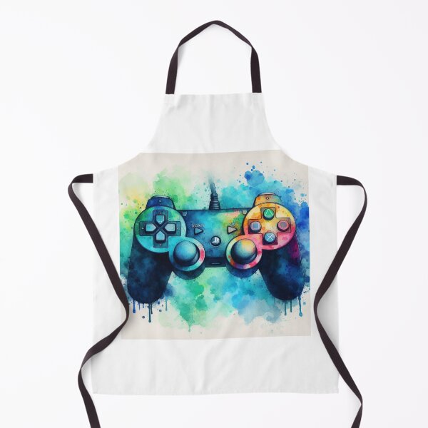 Item preview, Play Station PS controller gaming watercolor designed and sold by Dominika Farkašová.