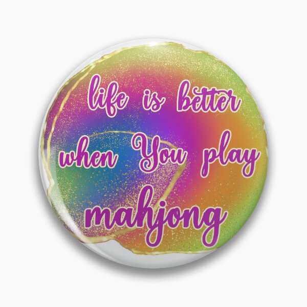 Item preview, life is better when You play Mahjong in Watercolor Elegance designed and sold by EmeraldeaArt.