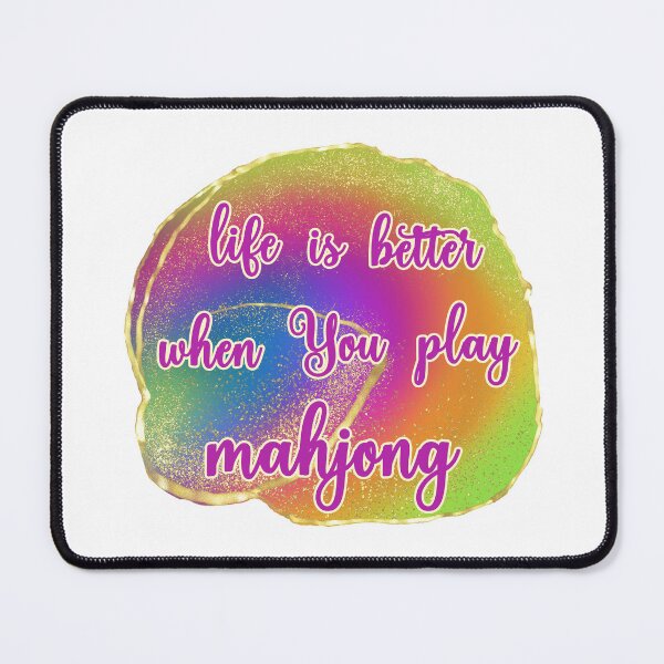 Item preview, life is better when You play Mahjong in Watercolor Elegance designed and sold by EmeraldeaArt.