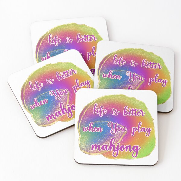 Item preview, life is better when You play Mahjong in Watercolor Elegance designed and sold by EmeraldeaArt.