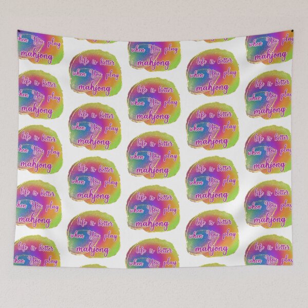 Item preview, life is better when You play Mahjong in Watercolor Elegance designed and sold by EmeraldeaArt.