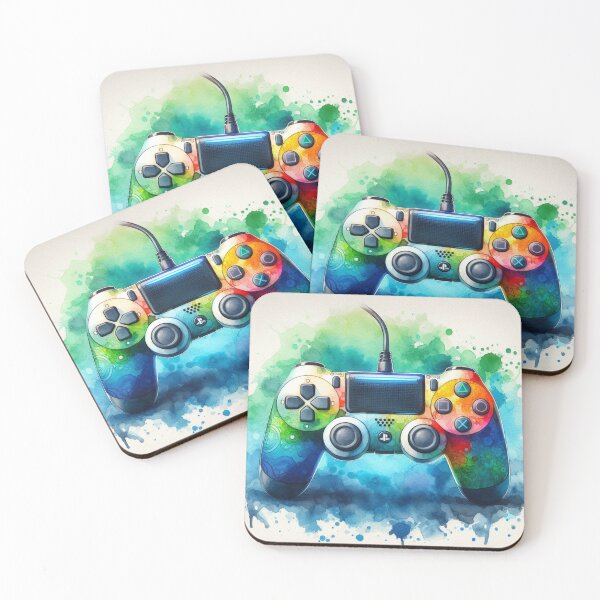 Item preview, Play Station PS controller gaming watercolor 2 designed and sold by Dominika Farkašová.