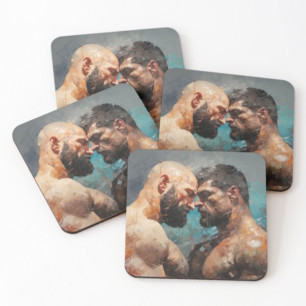Item preview, Gay bodybuilder Oil Painting designed and sold by BeautyofMasc.