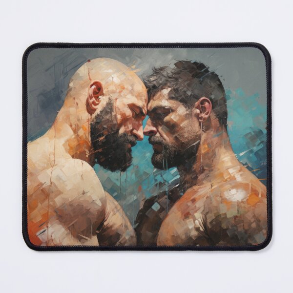 Item preview, Gay bodybuilder Oil Painting designed and sold by BeautyofMasc.