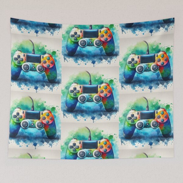 Item preview, Play Station PS controller gaming watercolor 2 designed and sold by Dominika Farkašová.
