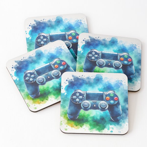 Item preview, Play Station PS controller gaming watercolor 4 designed and sold by Dominika Farkašová.