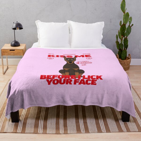 Item preview, Doberman dog kiss me designed and sold by YoshiArtDesign.