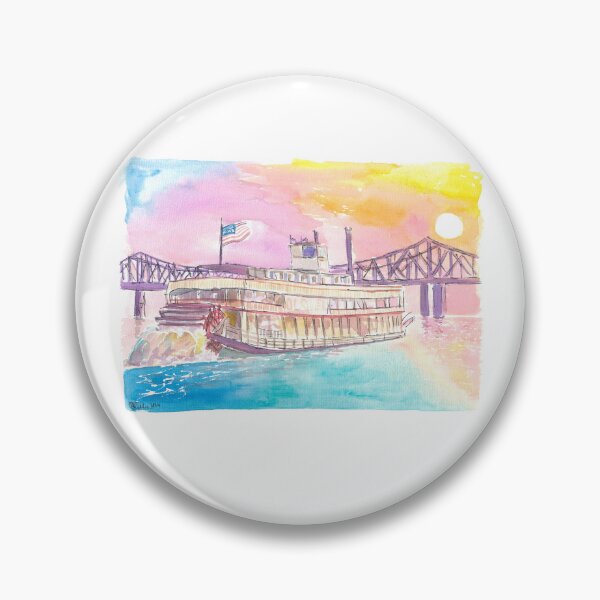 Item preview, Mississippi Steamboat Cruising on Ol Man River into Sunset designed and sold by artshop77.