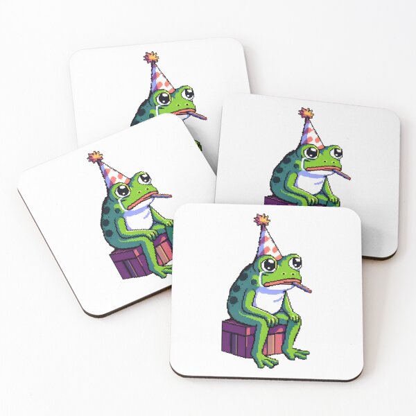 Item preview, Sad pixel frog Happy Birthday meme designed and sold by AngelinaBezm.