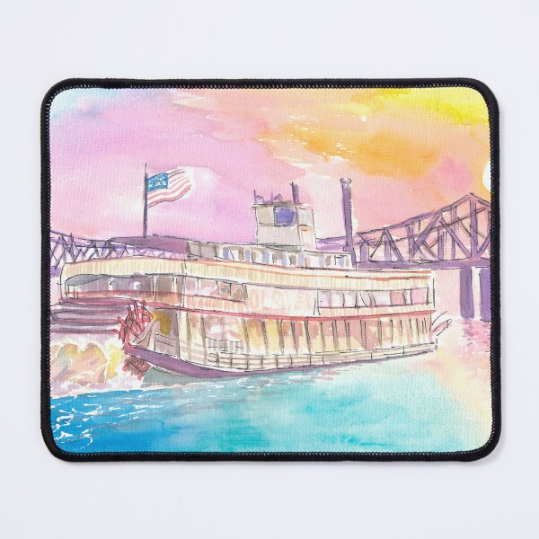 Item preview, Mississippi Steamboat Cruising on Ol Man River into Sunset designed and sold by artshop77.