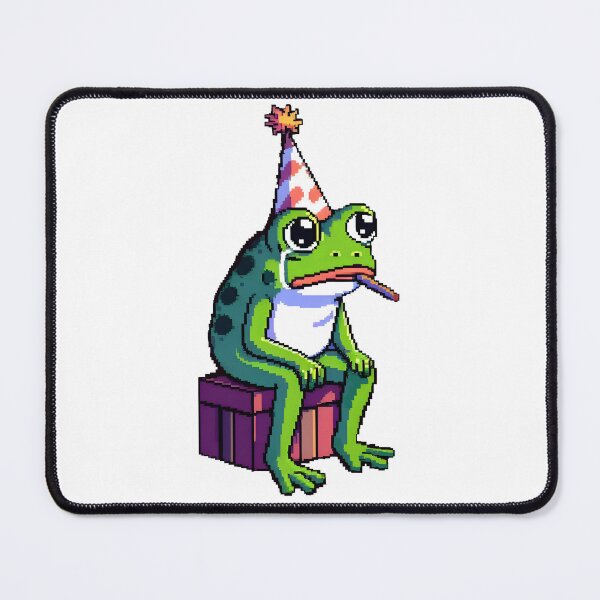 Item preview, Sad pixel frog Happy Birthday meme designed and sold by Anbe_design.
