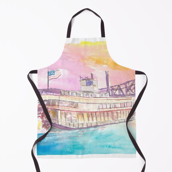 Item preview, Mississippi Steamboat Cruising on Ol Man River into Sunset designed and sold by artshop77.