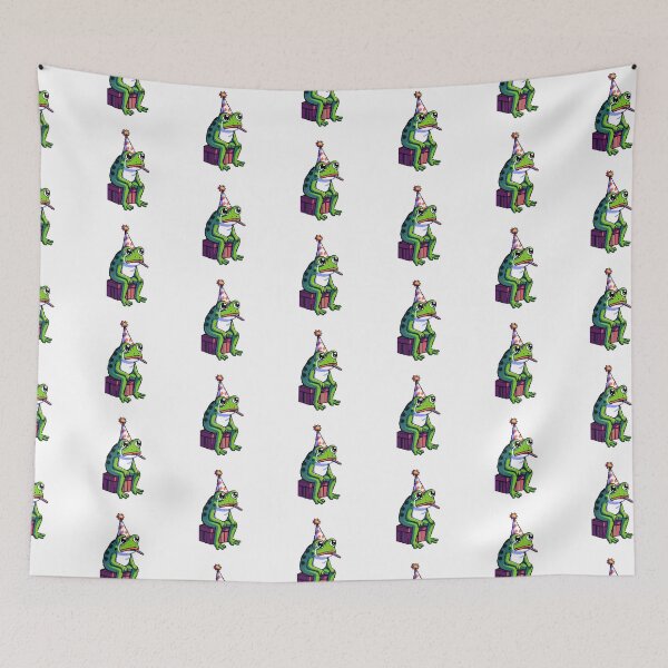 Item preview, Sad pixel frog Happy Birthday meme designed and sold by Anbe_design.