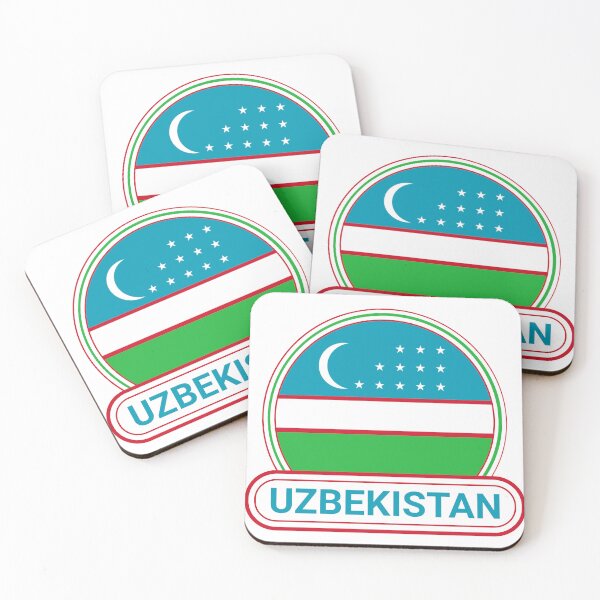 Item preview, Uzbekistan Country Badge - Uzbekistan Flag designed and sold by chrisrivait.