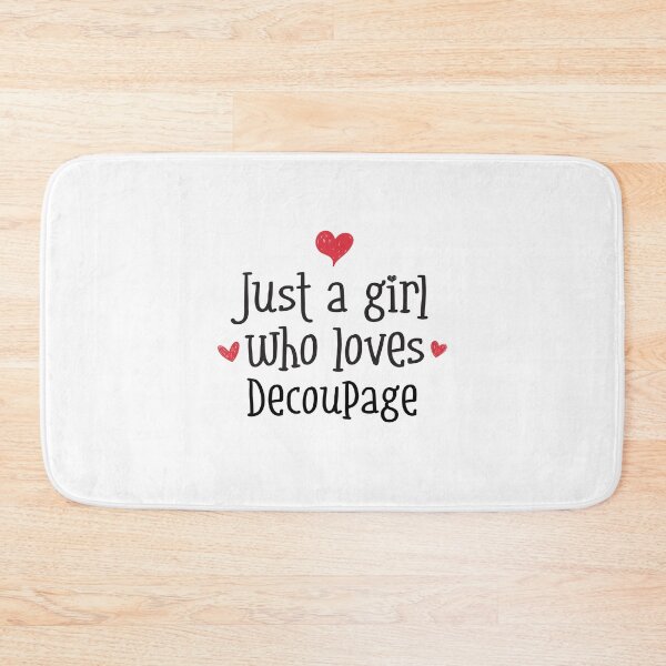 Item preview, Just A Girl Love Decoupage Craft Paper Design Mod Podge designed and sold by w1ckerman.