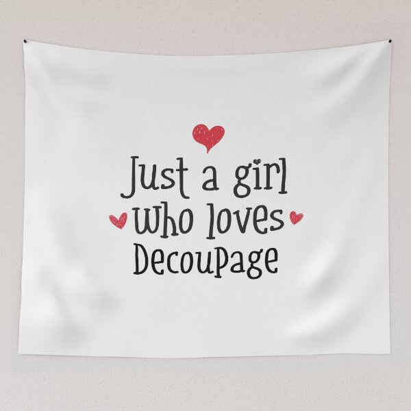 Item preview, Just A Girl Love Decoupage Craft Paper Design Mod Podge designed and sold by w1ckerman.