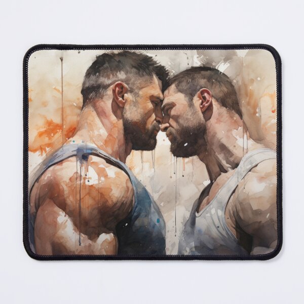 Item preview, Gay Bodybuilder Oil Painting designed and sold by BeautyofMasc.