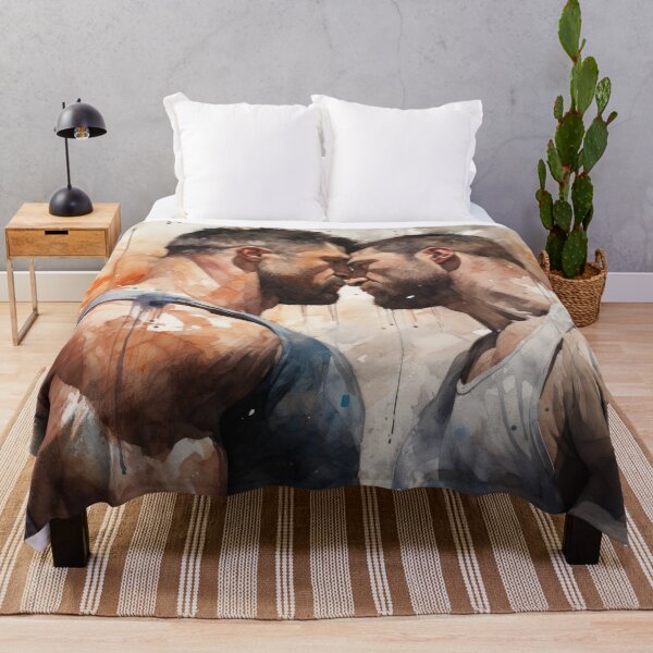Item preview, Gay Bodybuilder Oil Painting designed and sold by BeautyofMasc.