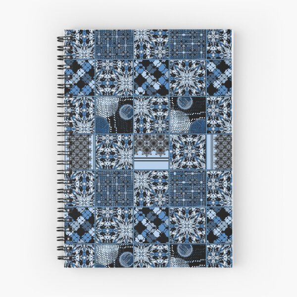 Item preview, Monochrome blue patchwork pattern. Classic rustic ornament. designed and sold by marinaklykva.