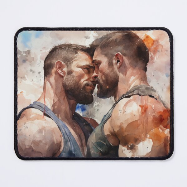 Item preview, Gay Bodybuilder Oil Painting designed and sold by BeautyofMasc.