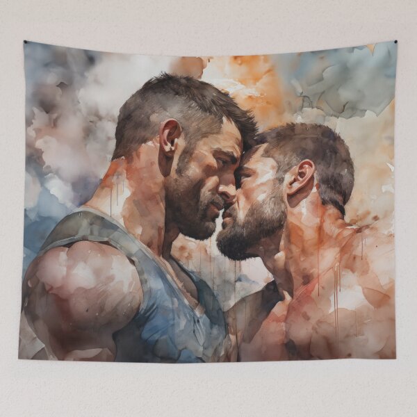 Item preview, Gay Bodybuilder Oil Painting designed and sold by BeautyofMasc.