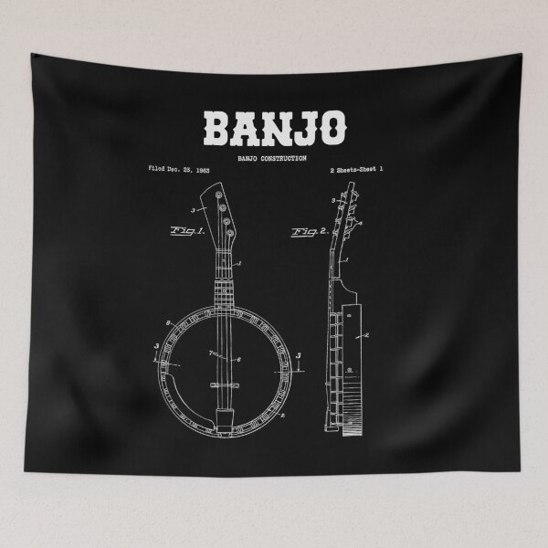 Item preview, Vintage Banjo US Patent Drawing for Bluegrass Lovers  designed and sold by elvisg03.