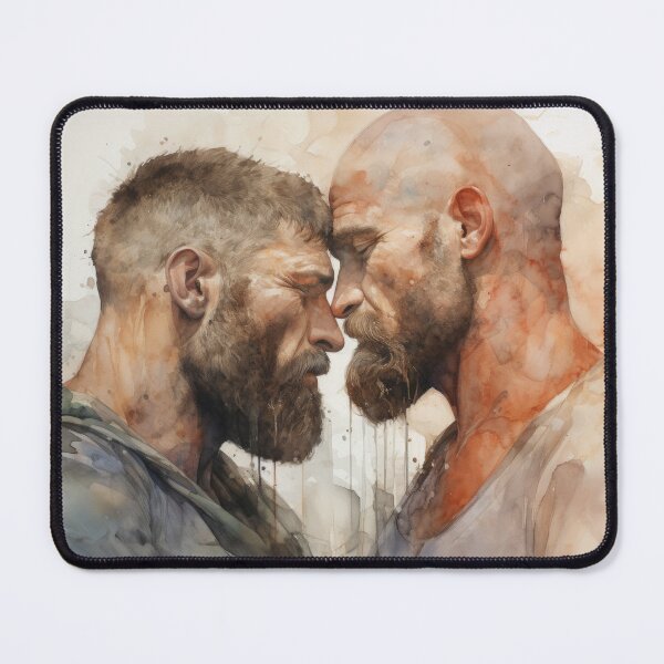 Item preview, Gay Muscle Bear Oil Painting designed and sold by BeautyofMasc.
