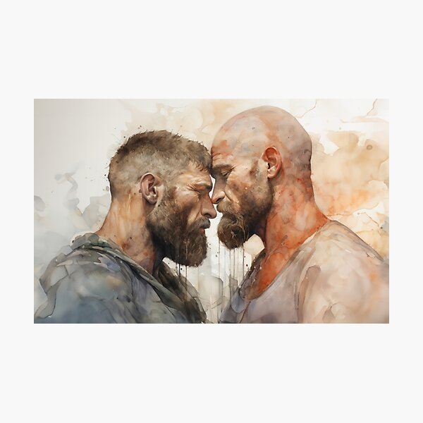 Item preview, Gay Muscle Bear Oil Painting  designed and sold by BeautyofMasc.